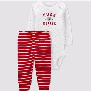 Baby hugs and kisses outfit
